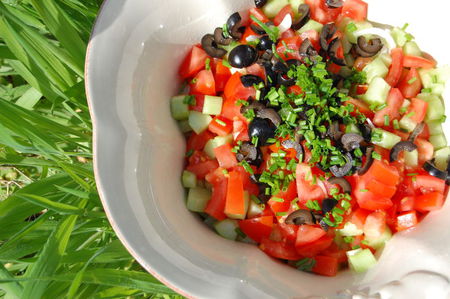 Simple salade croquante… recettes entrees Ptite salade croquante et colorée