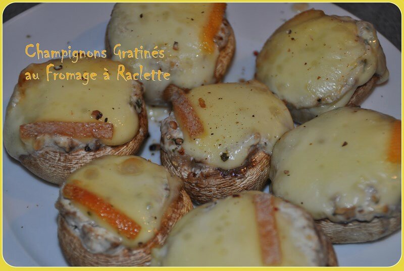 champignons gratinés au fromage a raclette (Copier)