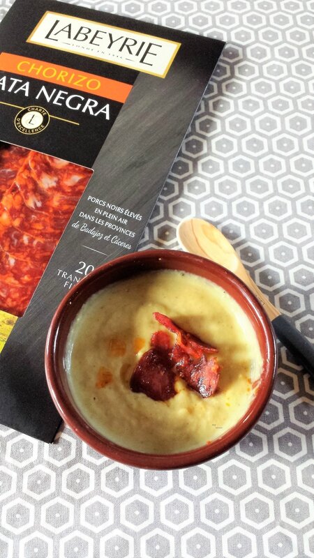 velouté de brocolis et chorizo de pata negra (2)