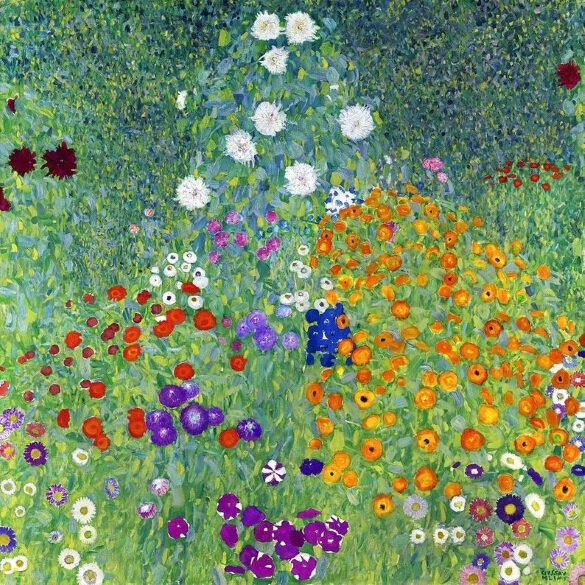 Gustav Klimt Jardin de fleursb
