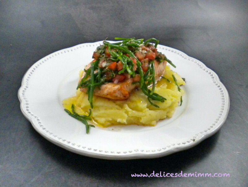 Pavé de saumon, sauce vierge aux salicornes 4