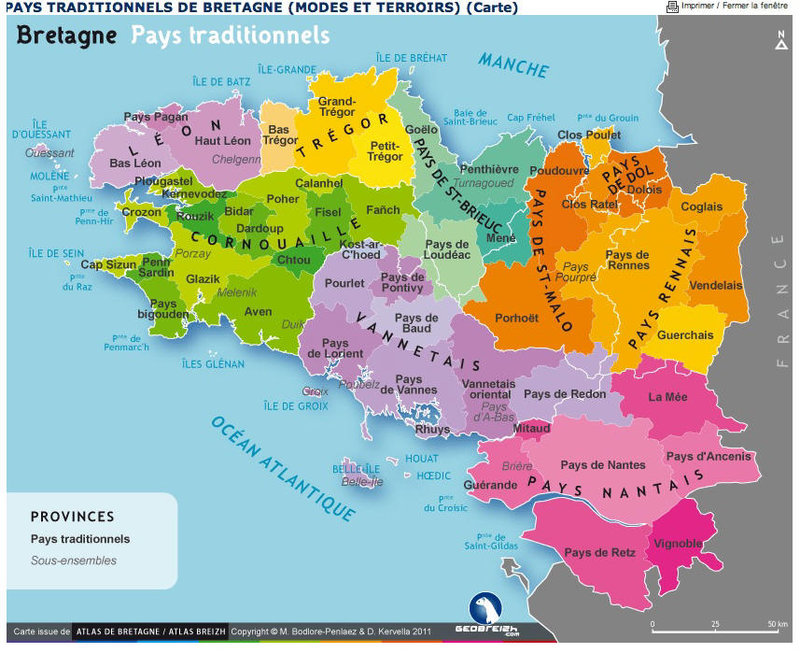 carte de Bretagne