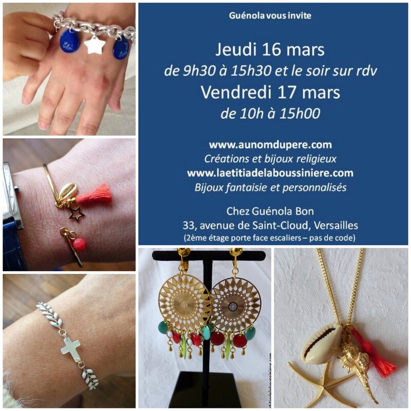 Invitation pour la vente à Versailles chez Guénola Bon