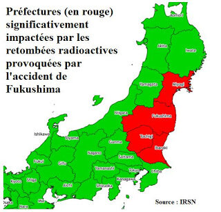 Japon fukushima prefectures impactees radioactivite miyagi fukushima ibaraki tochigi