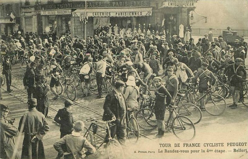 CPA Tour de France Peugeot Wolber 191X Belfort