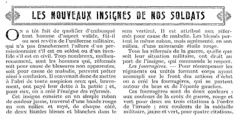 Insignes de nos soldats