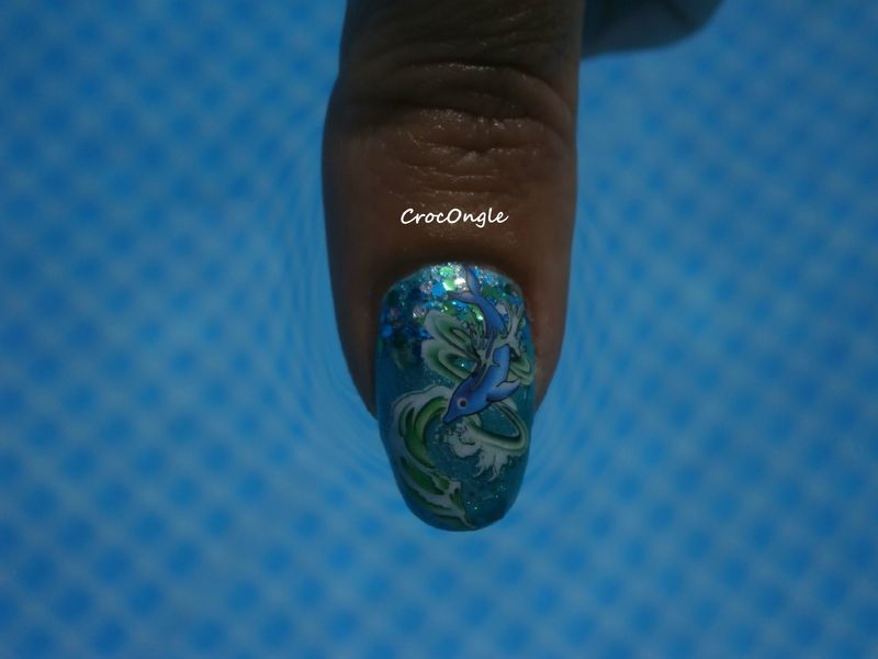 nail art wd dauphin Crocongle2