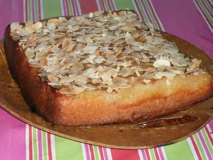 abricots gâteau carré
