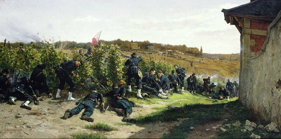 Berne-bellecour, tirailleurs de la Seine à la Malmaison (1875)