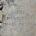 MONNETEAU Julien Aimé (Belabre) + 20/03/1915 Neufchâteau (<b>88</b>)