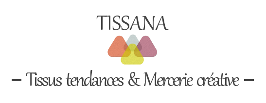 logo tissana fond rectangulaire ecriture grise