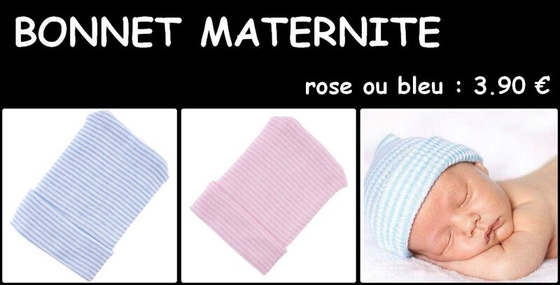 bonnet maternité couleurs pour bébés 18 à 20 In