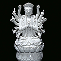A <b>Blanc</b> de <b>Chine</b> porcelain divinity, <b>China</b>, Dehua, 19th century