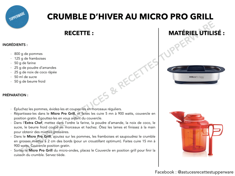 crumble pomme framboise MPG