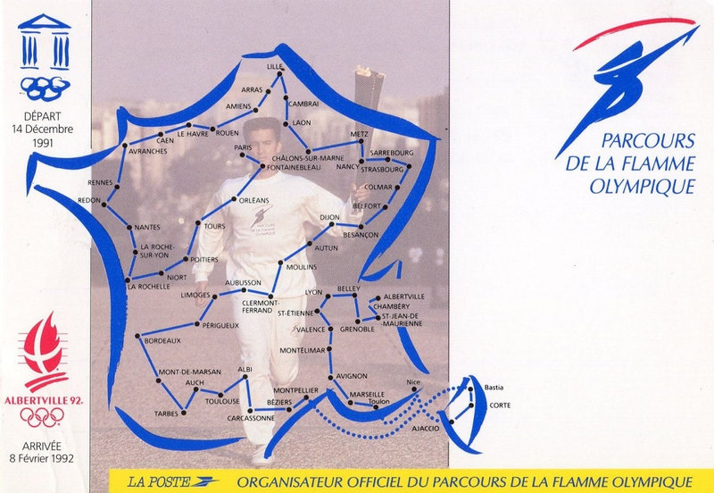 CPM JO 1992 Parcours Flamme olympique R