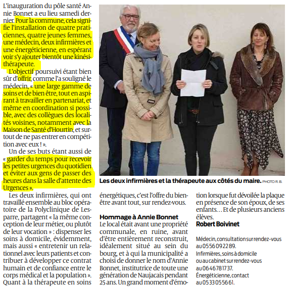 2020 02 12 SO Inauguration du pôle santé de naujac2