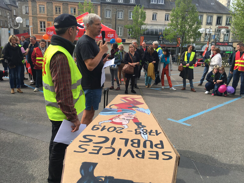 Avranches_1er mai_2019_rassemblement_syndicat_prise de parole_Bernard Daragon_Jean-Paul Rousselot_CGT
