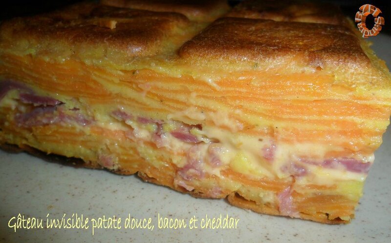 1122 Gâteau invisible patate douce, bacon et cheddar 2