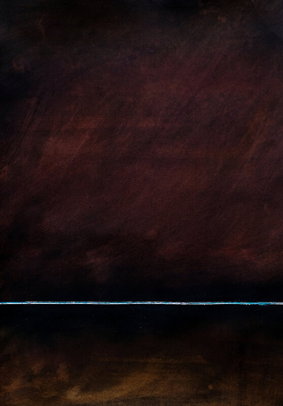 horizon elevation 91 (horizon véroneze) encres sur papier, 50 x 70 cm, decembre 2018
