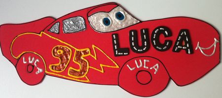 recettes Plaque de porte Cars 2