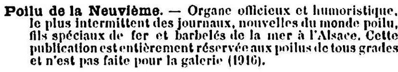 Poilu de la 9 eme
