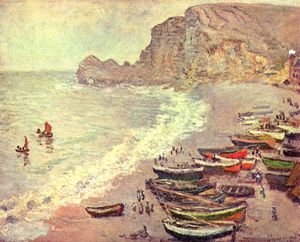 Claude_Monet___tretat__la_plage_et_la_porte_d_Amont__1883