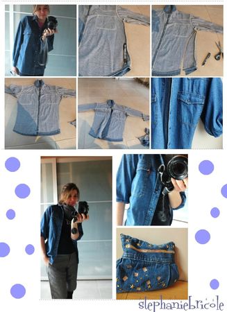 customisation chemise en jean, couper une chemise en jean