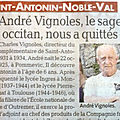 André <b>Vignoles</b>, souvenirs