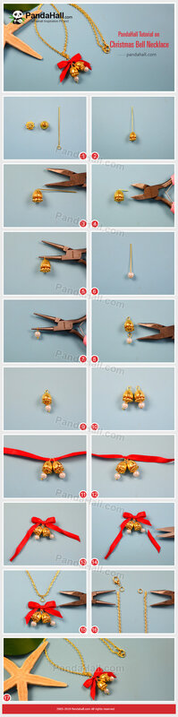 3-PandaHall-Tutorial-on-Christmas-Bell-Necklace