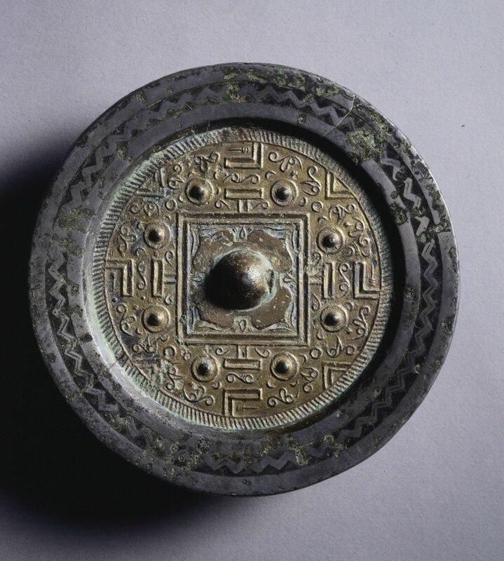 TLV Mirror with Gilt Surface, 2nd century BC, China, Western Han dynasty (202 BC-AD 9)