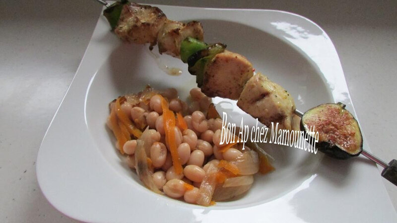 Brochettes filet poulet mariné figue aux cocos de Paimpol 014-