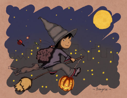 petite sorcière d'Halloween 01