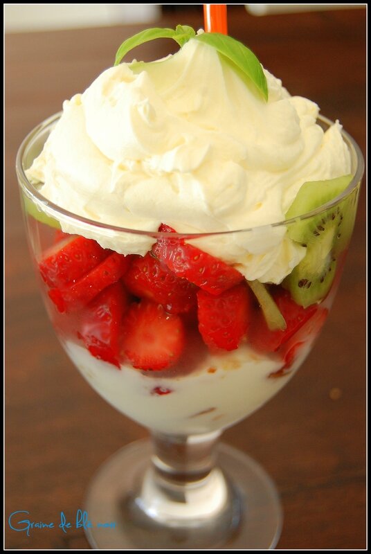 Dessert fraise