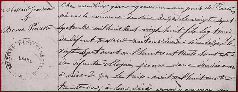 Acte de mariage de Jean Marie MASSARD et Pierrette BONNE - AD42