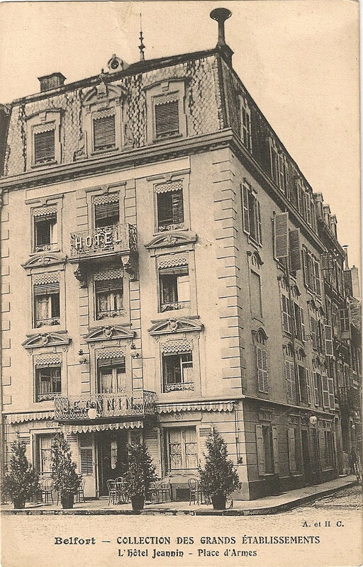 Belfort CPA Place d'Armes O n°2 Hôtel Jeannin 1