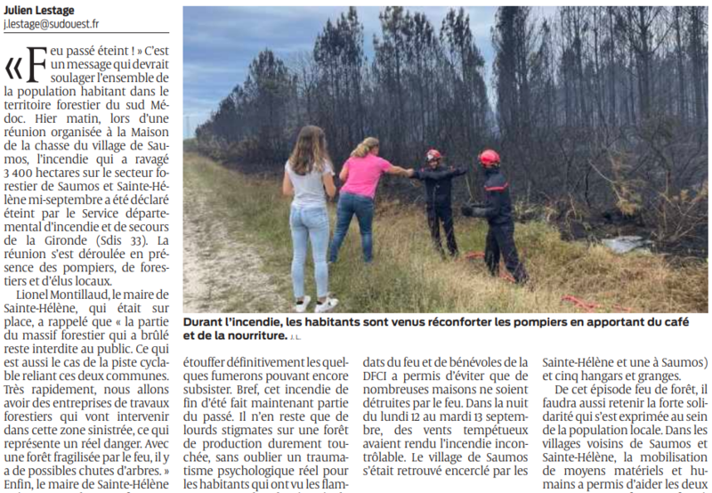 2022 09 29 SO Saumos Sainte-Hélène Le feu est déclaré éteint par les pompiers3