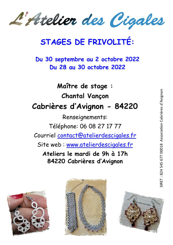 Cigales_afficheStage_Frivolite_2022