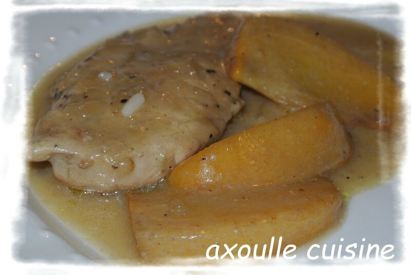 poulet au lait de coco et kaki