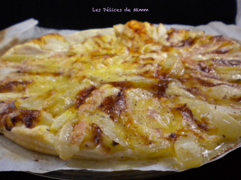 Tarte feuilletée aux poires et au Maroilles