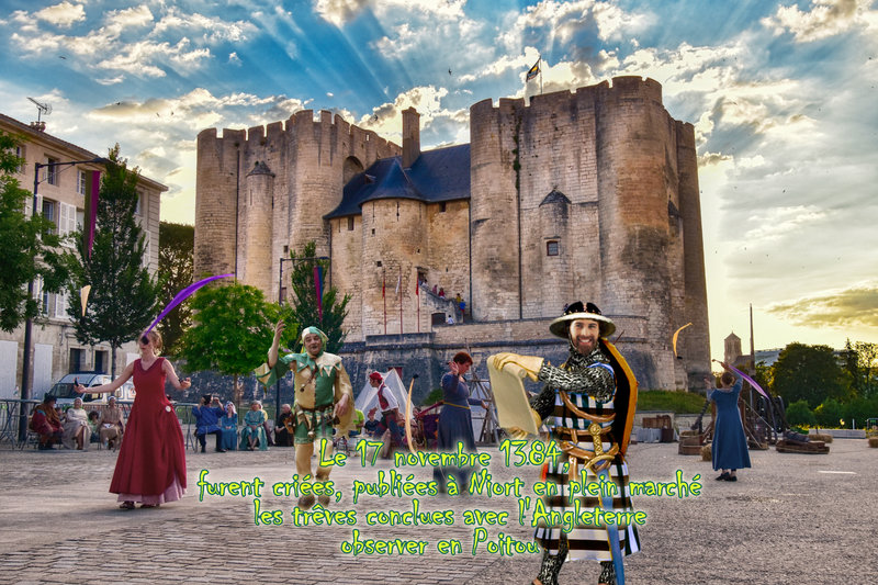 Soldat de Guillaume Parthenay l'Archevêque - Le 17 novembre 1384, furent criées, publiées à Niort en plein marché les trêves conclues avec l'Angleterre observer en Poitou