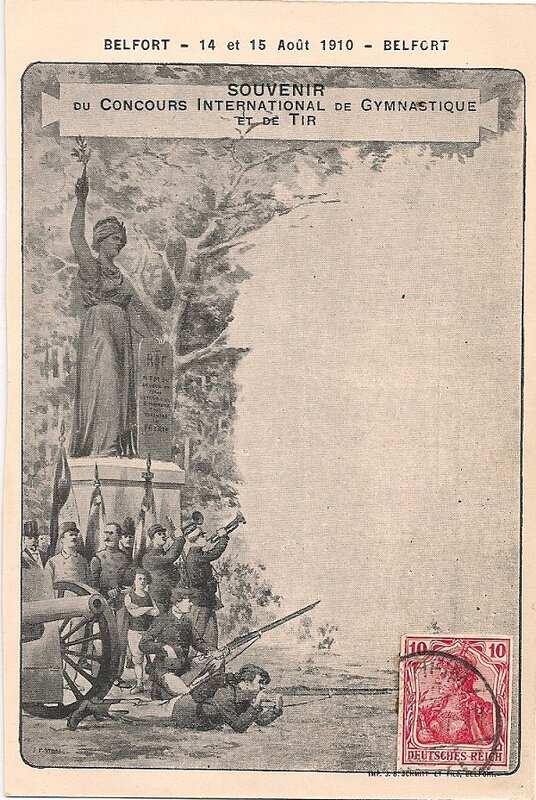 1910 08 14 & 15 Belfort CPA Concours Gymnastique Affiche grise