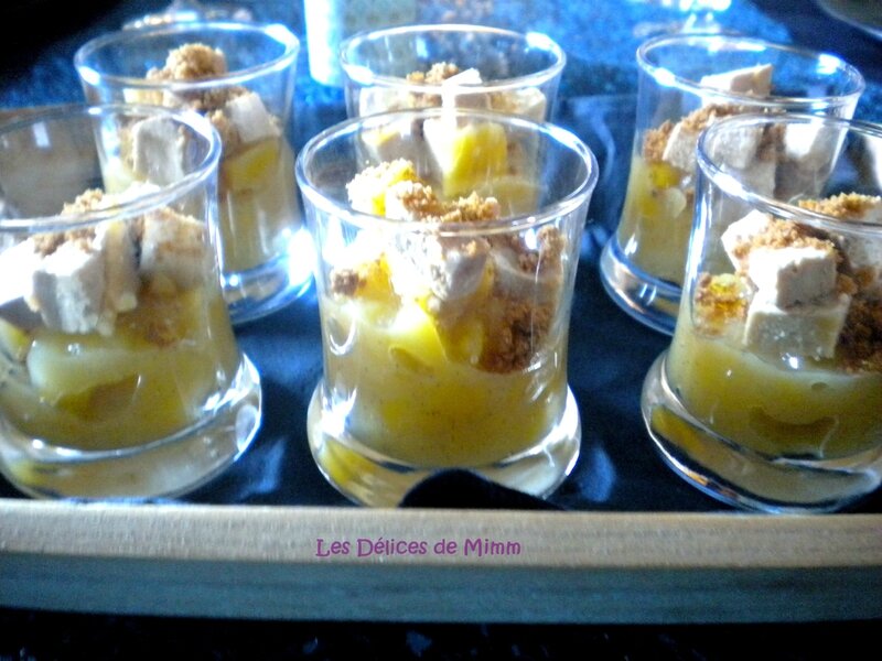 Verrine de foie gras, mangue, rhum et spéculoos 4