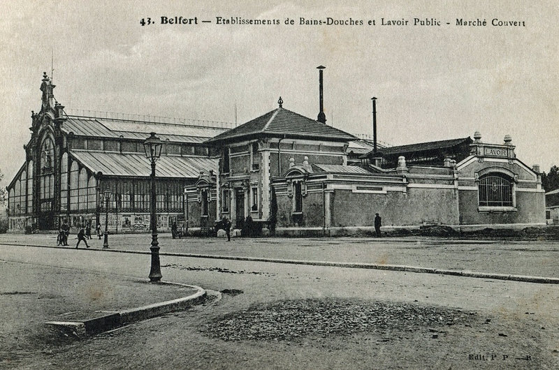 CPA Belfort Halle Bains-Douche 1912-20