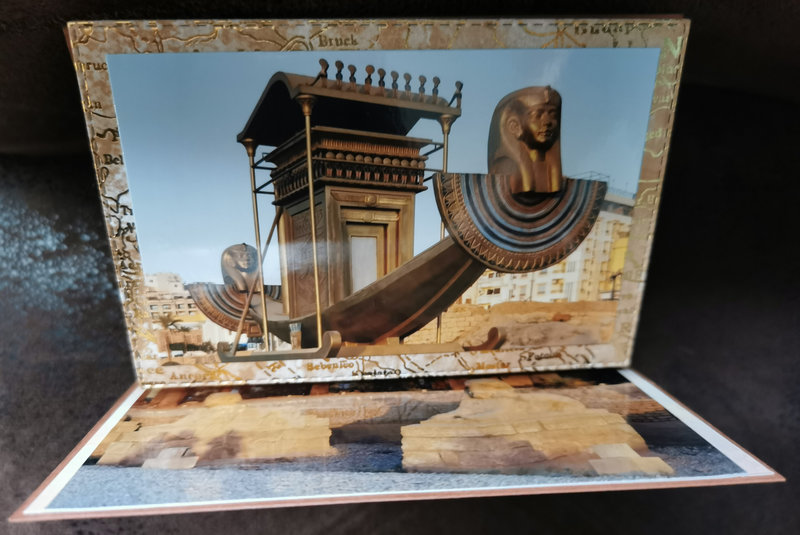 8c Carte qui swingue Allée des sphinx entre les temples de Louxor et Karnak