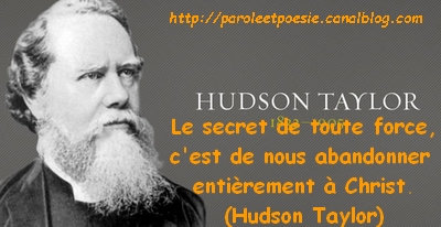 Secret- force - s'abandonner- Christ (Hudson Taylor-Citation)