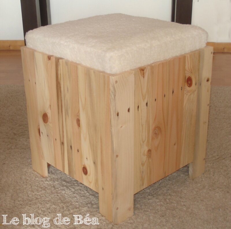 DIY tabouret rangement en bois de palette