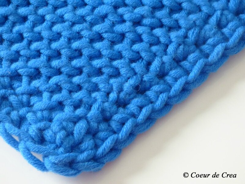 Snood bleu au crochet tunisien - 2