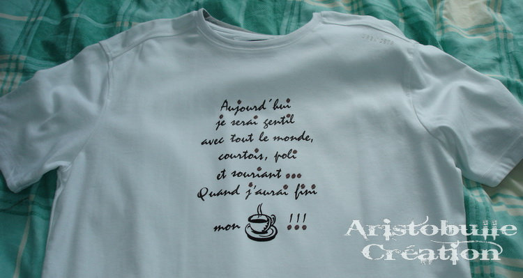 T-shirt accroc au café face - 19 août 10