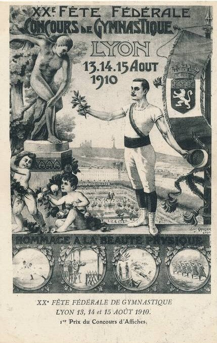 CPA Lyon Fête Férale Gymnastique 1910 XX