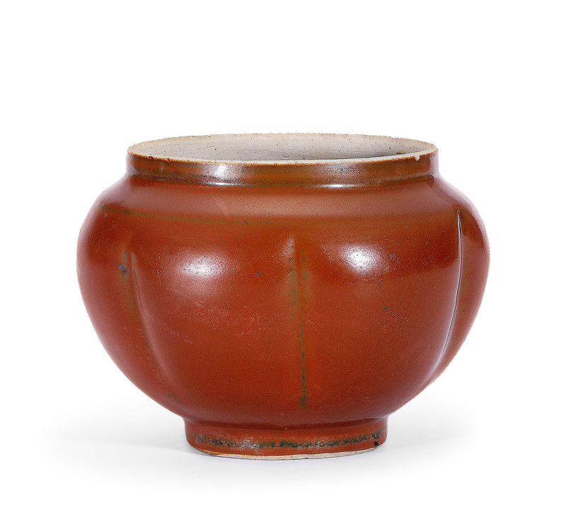 A Yaozhou persimon-glazed jar, Northern Song dynasty, 10th-12th century